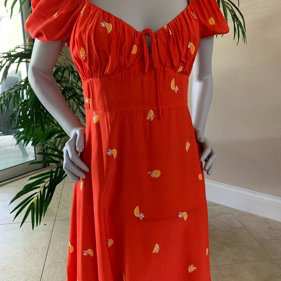 Astr The Label Nancy Dress - Atomic Orange - Picture 7 of 16